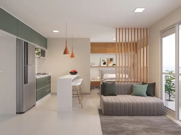 Apartamento Studio à venda com entrada facilitada, Mogi Moderno, Mogi das Cruzes, SP