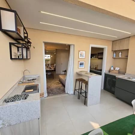 Apartamento em construção à venda com varanda gourmet, 2 quartos e 1 vaga, Mogi Moderno, Mogi das Cruzes, SP.