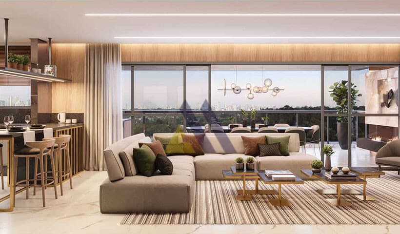 Apartamento na tranquilidade do Brooklin, com 4 suítes e 185 m². Alto padrão by EZTEC.