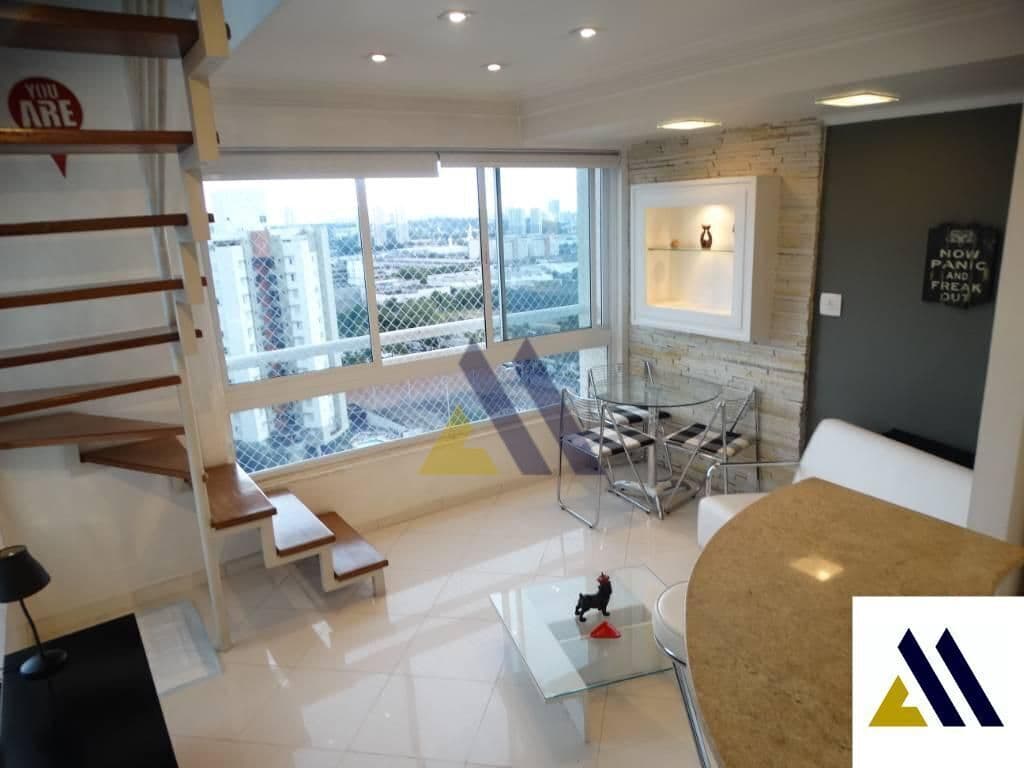 Apartamento Zona Oeste (SP): 47m² e totalmente mobiliado com closet + Vista incrível do pôr do sol 💎