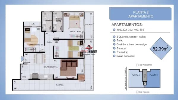 Apartamento à venda, 82 m² por R$ 492.117,00 - Santa Mônica - Uberlândia/MG