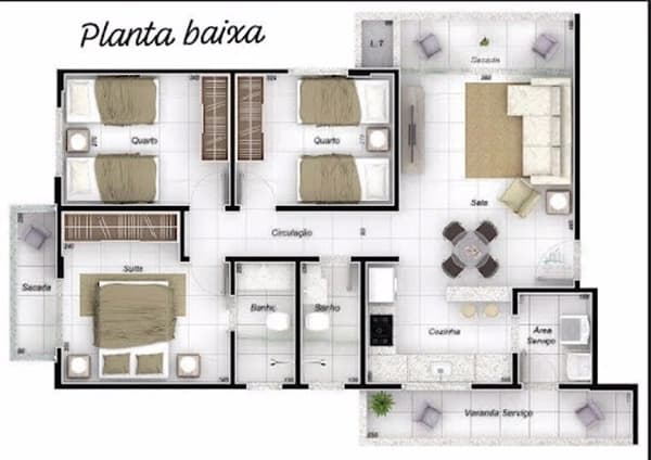 Apartamento em Uberlândia - Santa Mônica