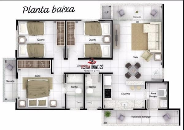 Apartamento em Uberlândia - Santa Mônica
