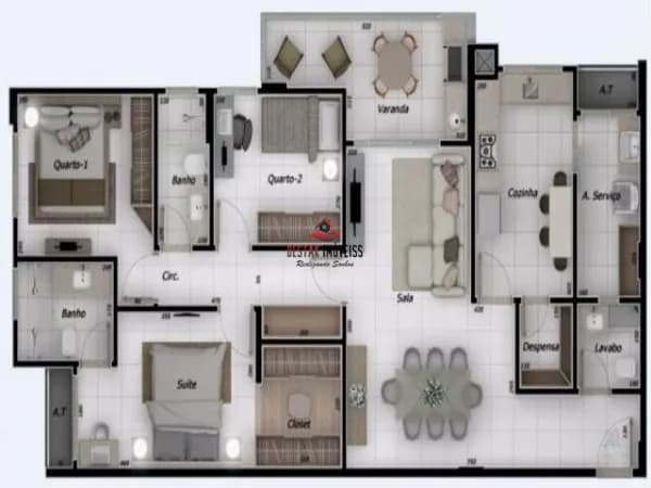 Apartamento à venda, 77 m² por R$ 705.000,00 - Santa Mônica - Uberlândia/MG