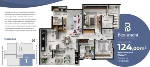 Apartamento com 3 dormitórios à venda, 108 m² por R$ 730.000,00 - Santa Mônica - Uberlândia/MG