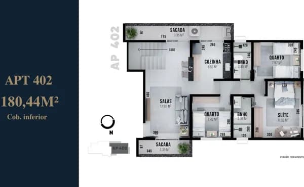 Cobertura à venda, 180 m² por R$ 1.533.000,00 - Santa Mônica - Uberlândia/MG