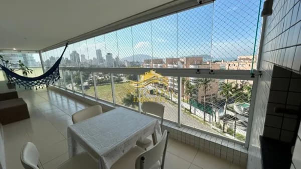 Guarujá-SP Praia da Enseada 3 Dormitórios 111m² 2 Vagas Varanda Gourmet Ar-condicionado Lazer Completo
