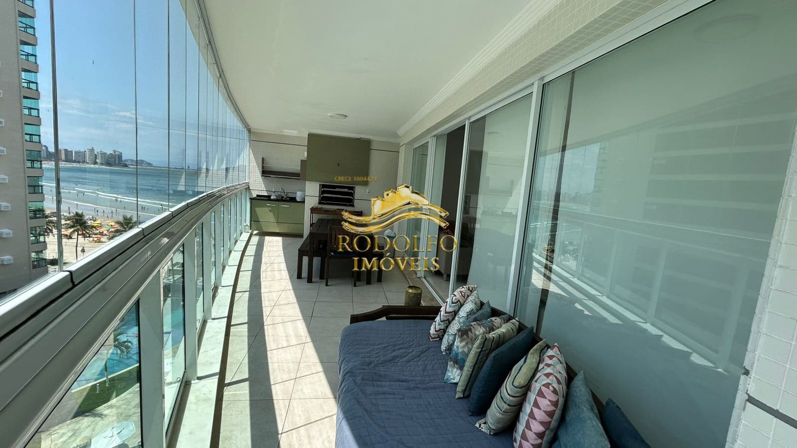 Guarujá-SP Praia das Astúrias Vista Mar 3 Dormitórios 156m² 2 Vagas Lazer de Clube Ar-condicionado