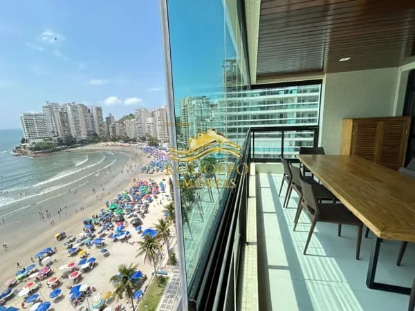 Guarujá-SP Praia das Astúrias Vista Mar 4 Suítes 2 Vagas Ar-condicionado Piscina Portaria 24 Horas