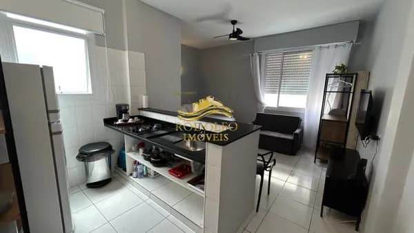 Guarujá-SP Praia das Pitangueiras Kitnet 35m² 1 Dormitório Elevador Portaria 24 Horas