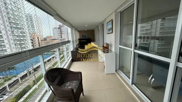 Guarujá-SP Praia da Enseada 124m² 3 Dormitórios 2 Vagas Varanda Gourmet Ar-condicionado Lazer Completo Vista Mar