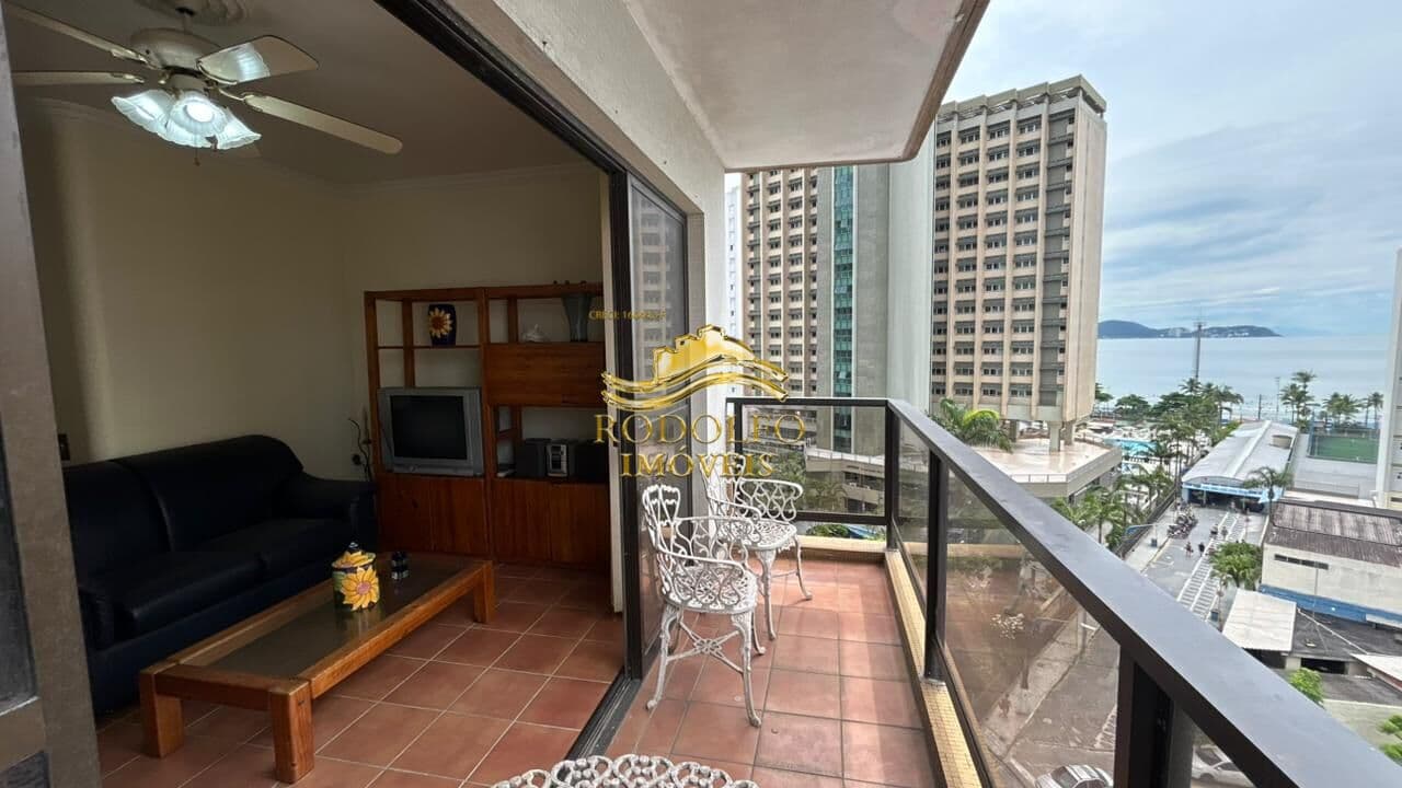 Guarujá-SP Praia das Astúrias Vista Mar 2 Dormitórios 83m² 1 Vaga Ampla Varanda Portaria 24 Horas Salão de Festas