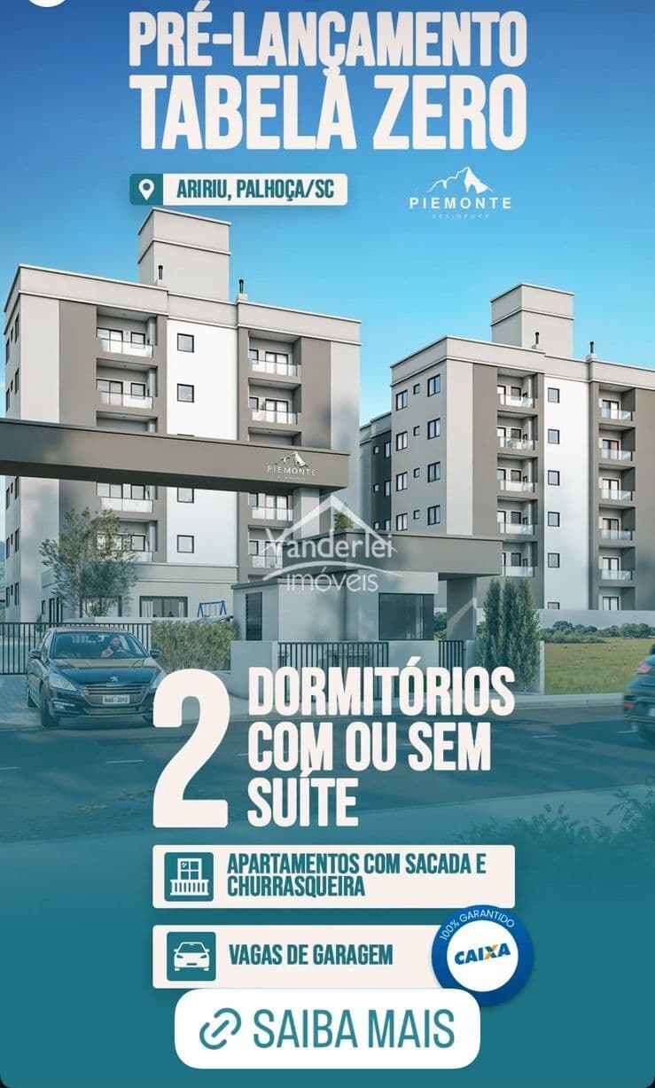 Apartamento 02 quartos sendo1 suite no Alto Aririu em Palhoça/SC