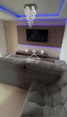Apartamento mobiliado com elevador e sacada c/churrasqueira no Centro, Palhoça/SC