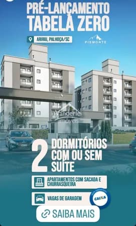 Apartamento 02 quartos no Alto Aririu em Palhoça/SC