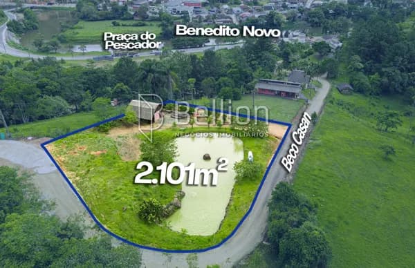 Amplo Terreno em rua sem saída no centro de Benedito Novo