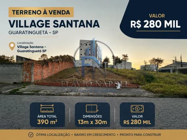 TERRENO À VENDA NO VILLAGE SANTANA – 390 m² | ACLIVE