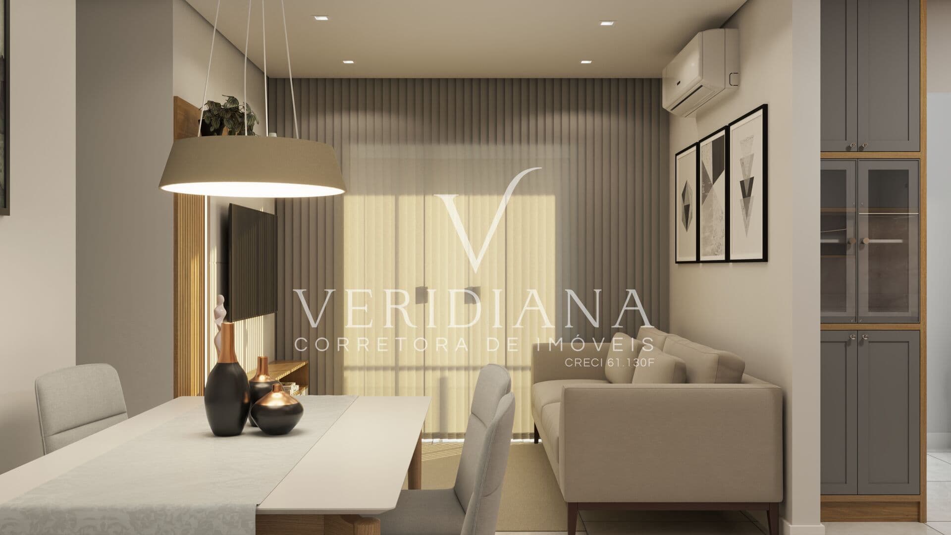 Apartamento com 1 suíte + 1 quarto em Brusque/SC