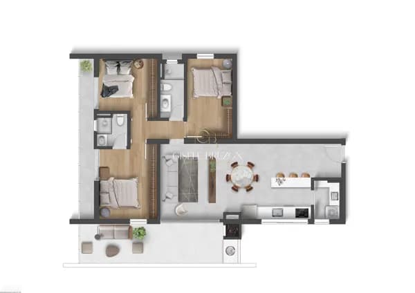 Apartamento Garden na Região Central de São Jose dos Pinhais