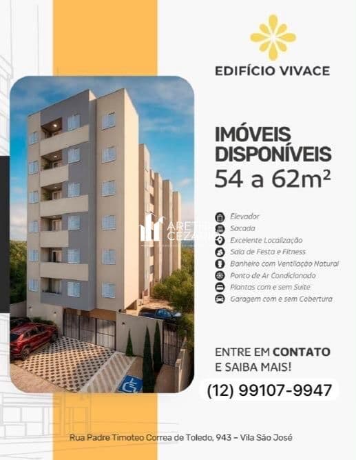 Apartamento com 02 dormitórios à venda, 54,11m² a partir R$ 247.800 - Edifício Vivace - Taubaté - SP