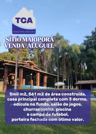 Fazenda/Sítios/Chácaras em Mairiporã - Barreiro
