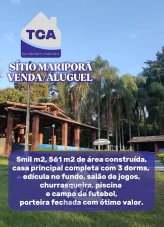 Fazenda/Sítios/Chácaras em Mairiporã - Barreiro