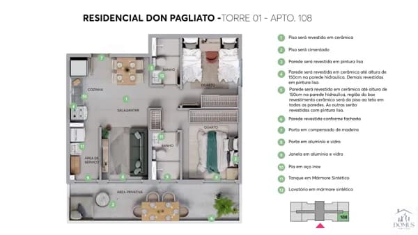 Apartamento Com área externa em Jardim Pagliato, Sorocaba/SP