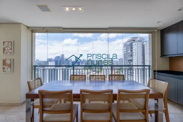 Apartamento Brooklin com 3 quartos, sendo 3 suítes, 168m² uteis