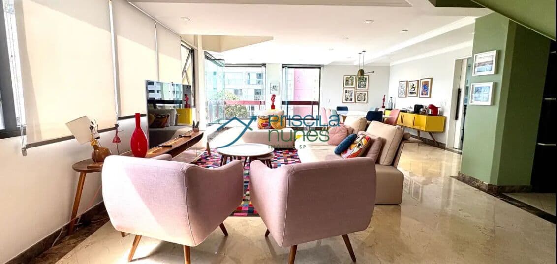 Duplex Sumaré com 3 quartos, sendo 3 suítes , 208m²
