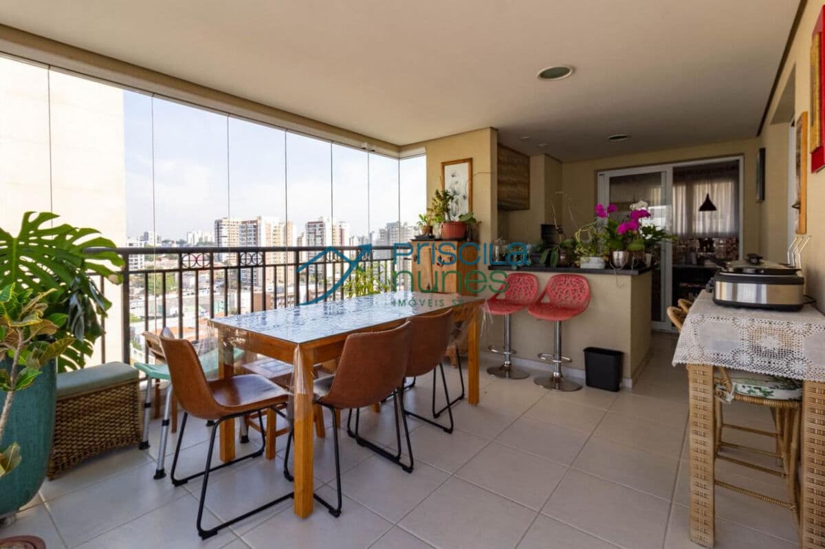 Apartamento Vila Romana com 3 quartos, sendo 3 suítes , 223m²