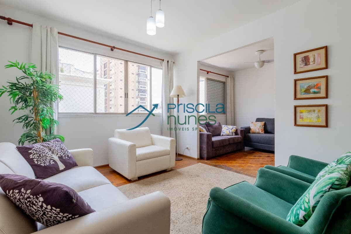 Apartamento Indianópolis com 3 quartos, sendo 1 suíte, 93m