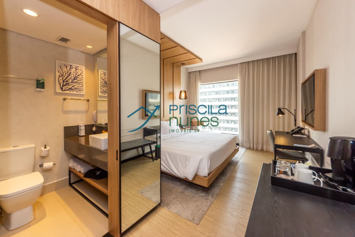 Flat Pinheiros com 1 quarto, sendo 1 suíte, 24m²