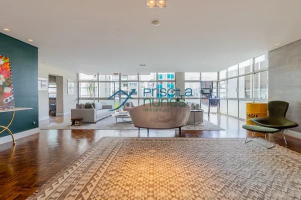 Apartamento Higienópolis 270m², 3 dorm, 1 suíte, varanda, porteira fechada,