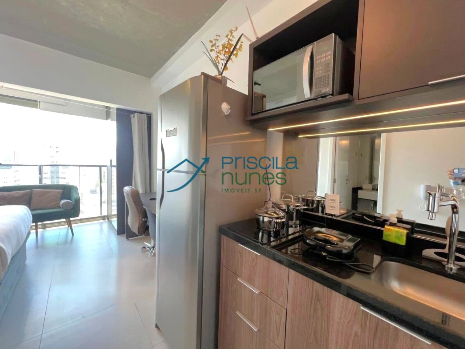 Studio em Paraíso Mobiliado com Lazer
