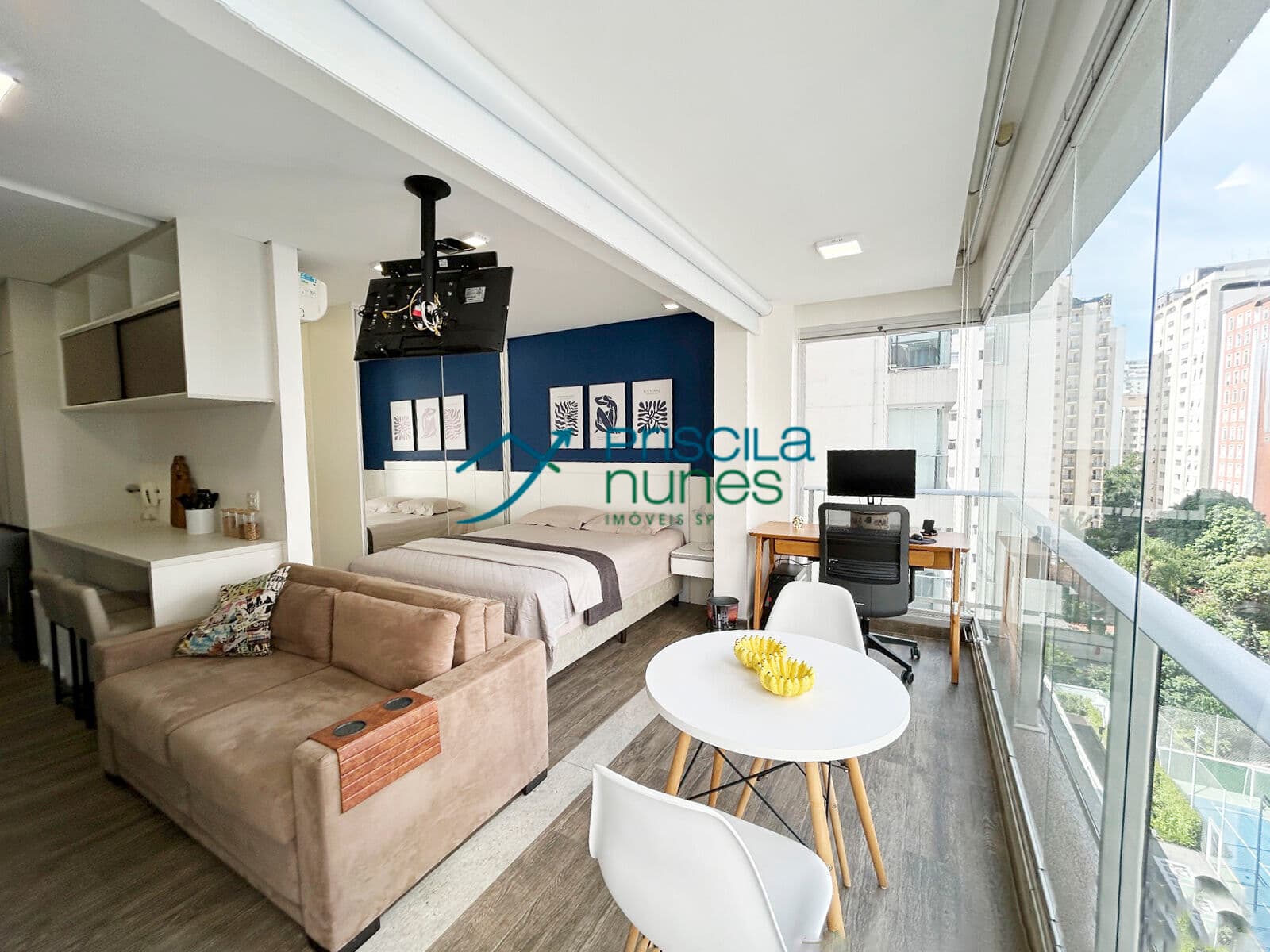 Studio Mobiliado Brooklin 36 metros com 1 vaga