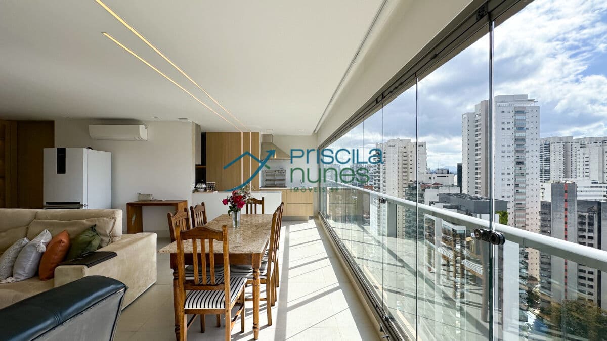 Apartamento Campo Belo Alto Padrão com vista Panoramica em Andar Alto