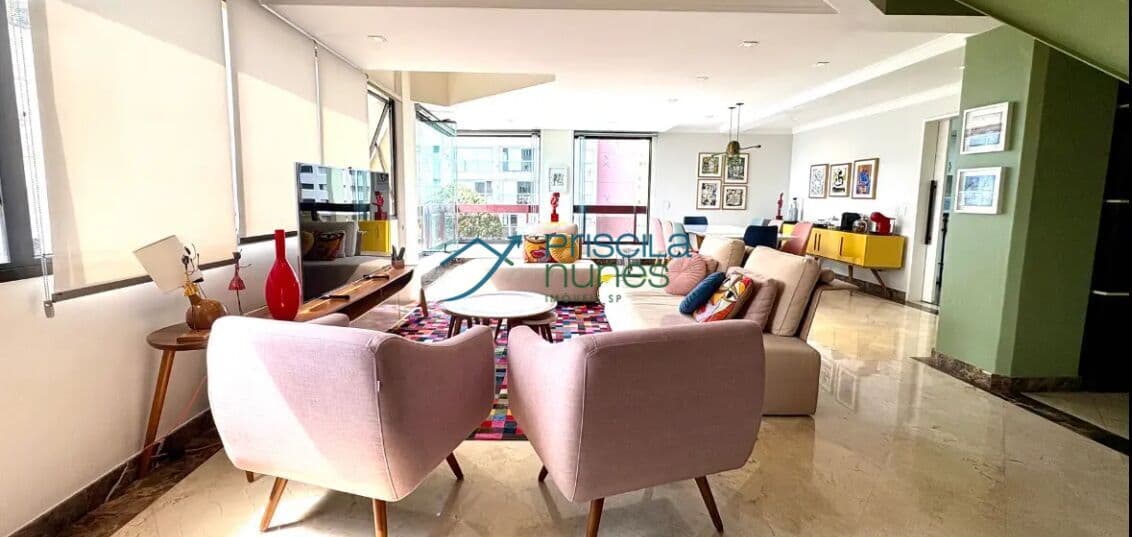 Duplex Sumaré com 3 quartos, sendo 3 suítes , 208m²
