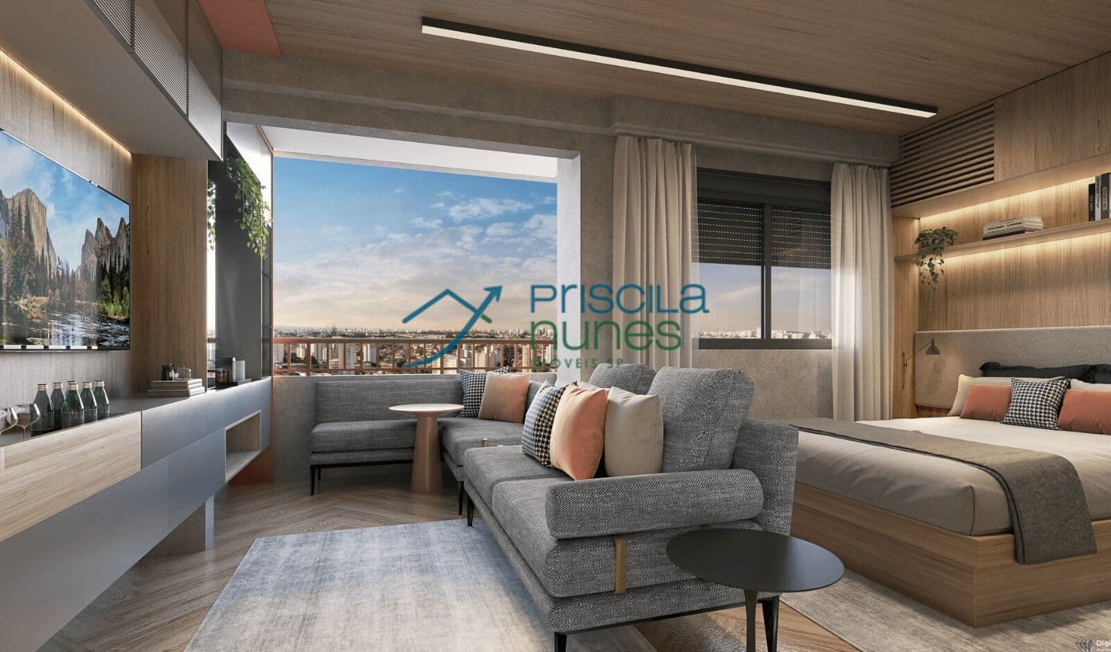 Apartamento Studio em Bela Vista com Infraetrutura e Lazer