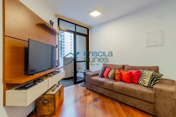 Apartamento Indianópolis com 1 quarto, 38m² com vaga e lazer