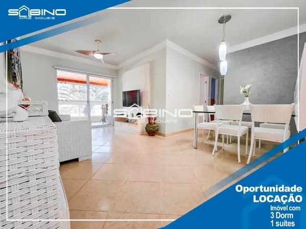 Apartamento para locação anual, com 3 dormitórios 1 suíte 105m² - em Riviera de São Lourenço - Bertioga SP