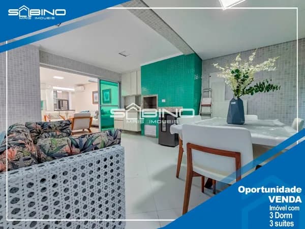 Apartamento Garden à venda, com 3 Dormitórios 3 suítes 160m² em Riviera de São Lourenço - Bertioga SP