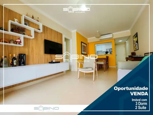 Apartamento Pé na Areia à venda em Riviera, no Edifício Porto Belo, com 3 dormitórios 2 suítes 108m²