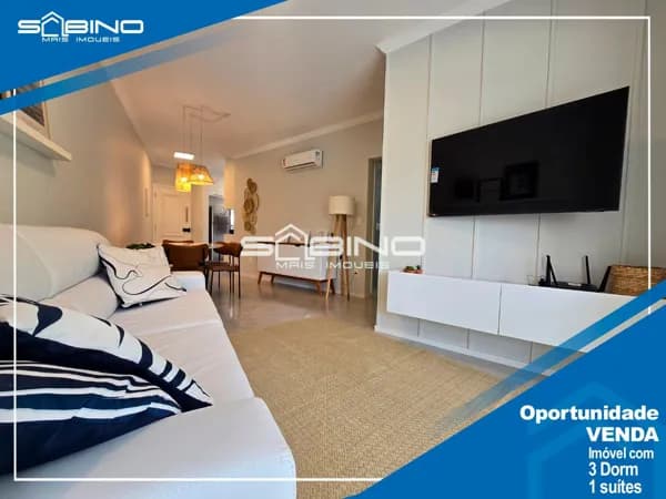 Apartamento Pé na Areia à venda em Riviera - no Edifício Ilha de Creta, com 3 dormitórios 1 suíte 87m²