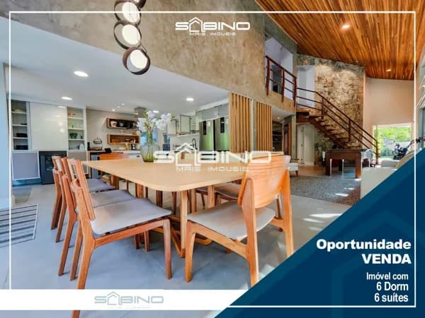 Casa à venda na Riviera de São Lourenço Bertioga SP , com 6 dormitórios 6 Suítes 400m² de área útil