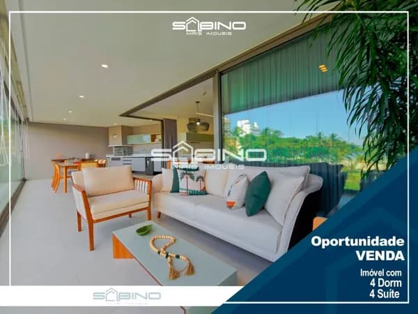 Apartamento pé na Areia frontal à Venda, com 4 suítes 208m² - 3 vagas, Riviera de São Lourenço Bertioga SP