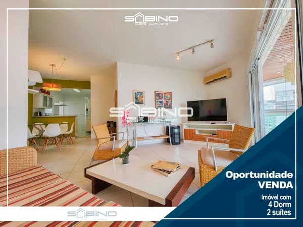 Apartamento Pé na Areia a venda, com 4 Dormitórios 162 m² em Riviera de São Lourenço - Bertioga S/P Litoral Norte. Localizado no módulo 8.