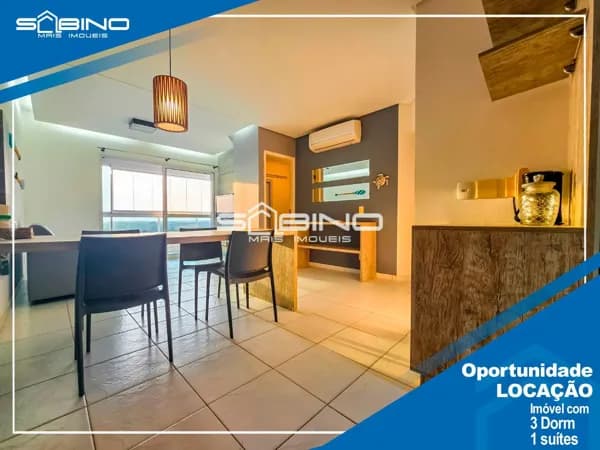 Apartamento Aluguel anual na Riviera, com 3 dormitórios 1 suíte, com 100m² de área útil