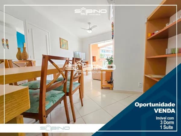 Apartamento Pé na areia à Venda no Edifício Blue Waves, com 3 dormitórios 1 suíte 87m² - Riviera de São Lourenço - Bertioga SP
