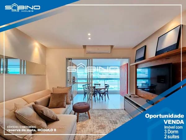 Apartamento à Venda no Reserva da Mata, com 3 dormitórios 2 suítes 124² - Riviera de São Lourenço SP