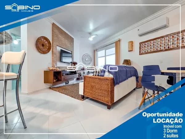 Apartamento para locação Anual, com 3 dormitórios 2 suítes 117m² - Riviera de São Lourenço Bertioga SP